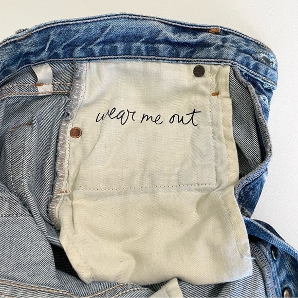 GRLFRND Helena High Waist Straight Leg Rigid Denim Raw Hem Ankle Jean Giulia 27 - Picture 16 of 16